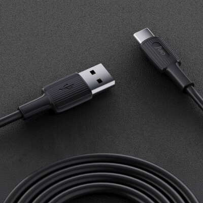 Juo 66W USB-A to USB Type-C Silikon Hızlı Şarj ve Data Kablosu 1 Metre Siyah - 4
