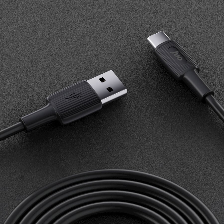 Juo 66W USB-A to USB Type-C Silikon Hızlı Şarj ve Data Kablosu 1 Metre Siyah - 4