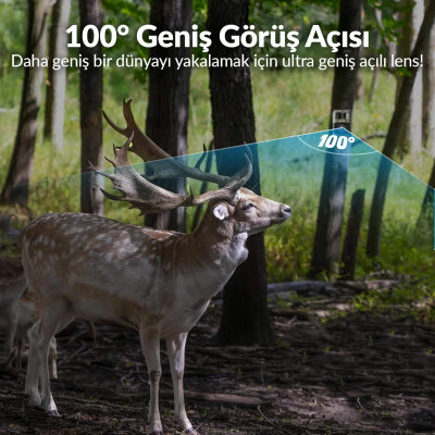 Juo 850WS Güneş Enerjili Fotokapan 48MP Full HD WiFi Hareket Sensörlü Gece Görüşlü IP66 Su Geçirmez - 9