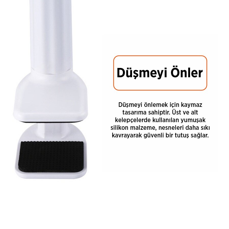 Juo 90 CM Akrobat Esnek Tablet ve Telefon Tutucu Stand Beyaz - 8