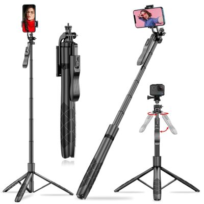 Juo Alüminyum Tripod Monopod Selfie Çubuğu Kumandalı Android iPhone GoPro Uyumlu