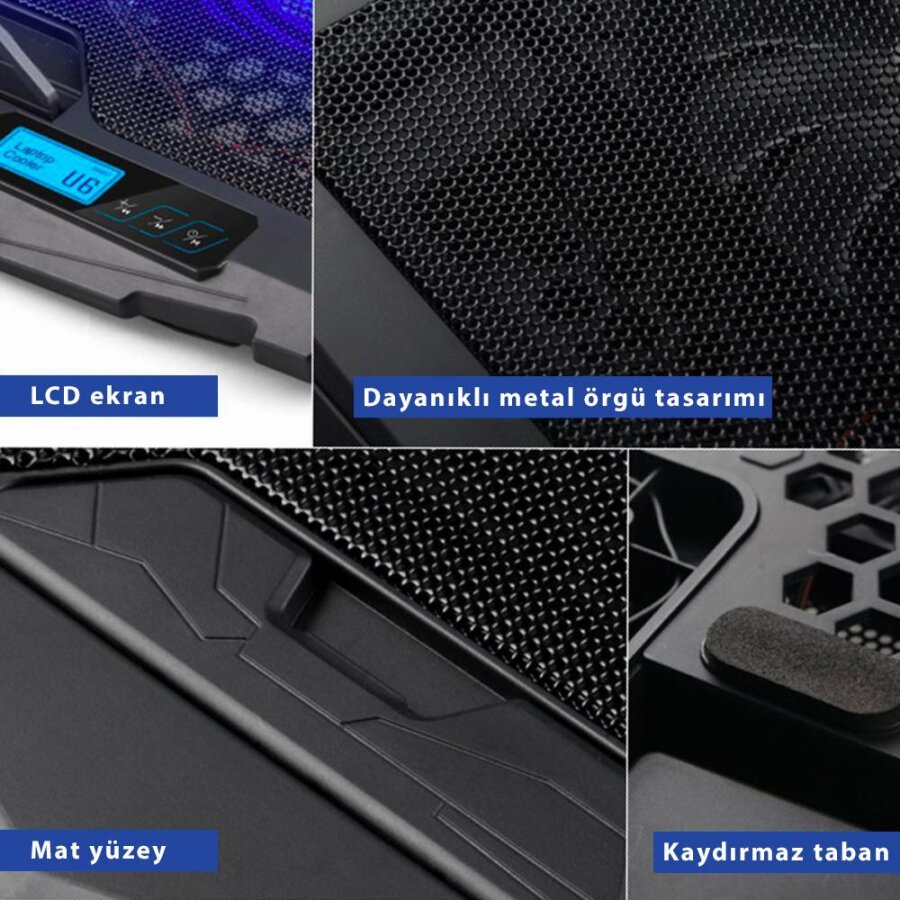 JUO C1 Led Ekranlı Notebook Soğutucu - 8