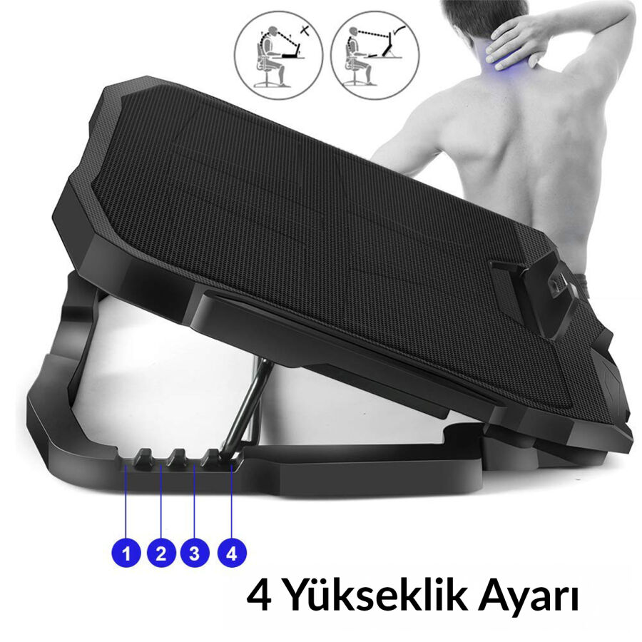 JUO C1 Led Ekranlı Notebook Soğutucu - 7