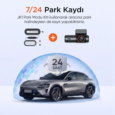 Juo C10 Pro 3K UHD HDR WiFi Ekranlı Araç Kamerası 170 Derece Geniş Açı Gece Görüşlü G-Sensörlü Araç İçi Kamera - 5