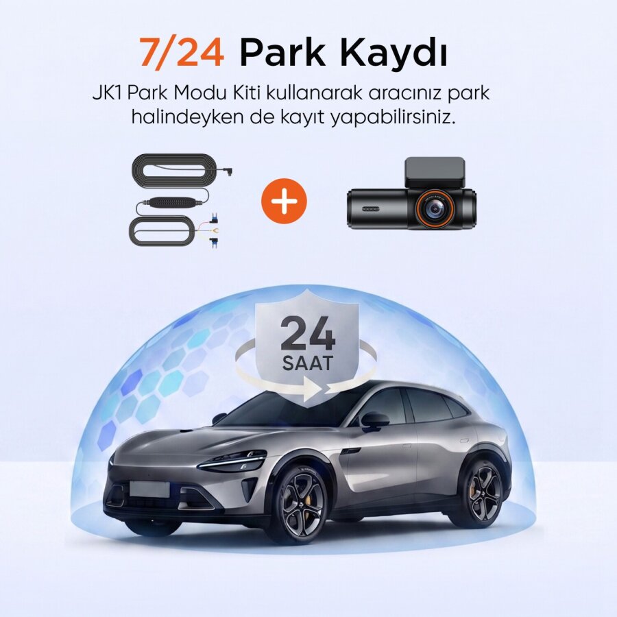 Juo C10 Pro 3K UHD HDR WiFi Ekranlı Araç Kamerası 170 Derece Geniş Açı Gece Görüşlü G-Sensörlü Araç İçi Kamera - 5