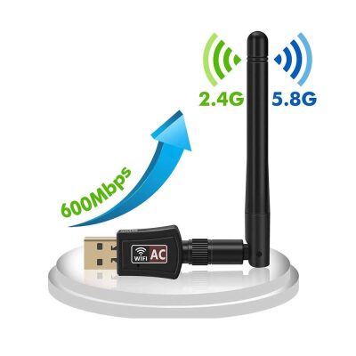 Juo DB600AC Dual Band 600Mbps USB WiFi Kablosuz Alıcı Ağ Adaptörü - 6