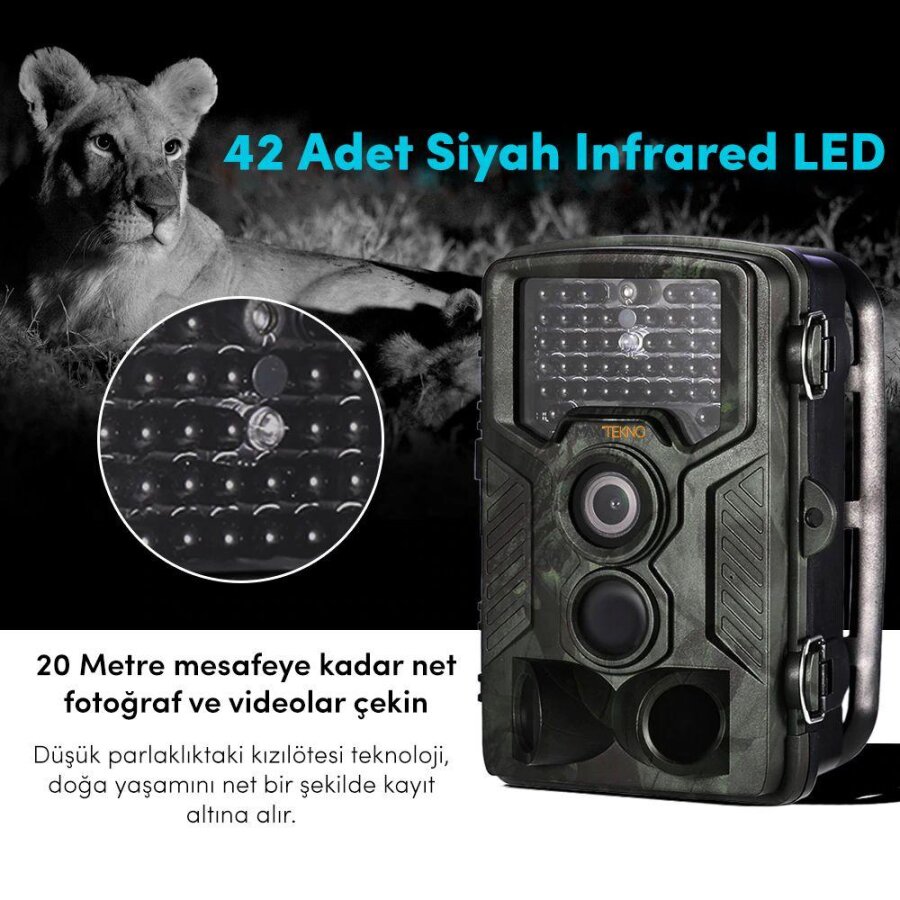 JUO JH-760 16 MP Full HD 45 IR Led Gece Görüşlü Fotokapan Kamera - 3