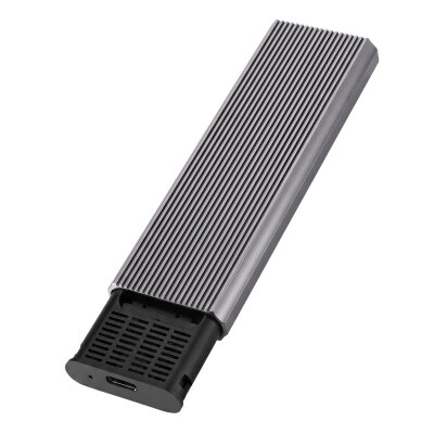 Juo JHD35 M.2 SATA ve NVMe SSD Dual Protocol Disk Kutusu Type-C USB 3.1 10Gbps Alüminyum 4TB Destekli Harici SSD Disk Kutusu - 6
