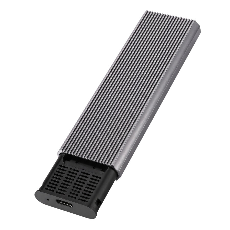 Juo JHD35 M.2 SATA ve NVMe SSD Dual Protocol Disk Kutusu Type-C USB 3.1 10Gbps Alüminyum 4TB Destekli Harici SSD Disk Kutusu - 6