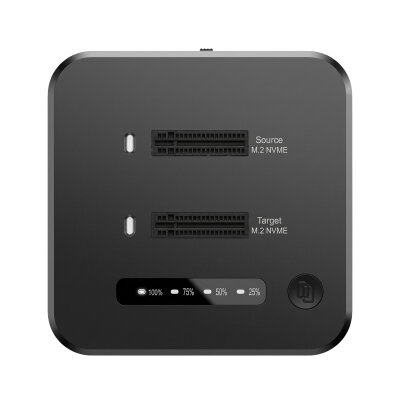 Juo JHD38 Dual M.2 NVMe SSD Offline Clone Docking Station 16TB Type-C 10Gbps USB 3.2 Klon Fonksiyonlu Disk İstasyonu - 6