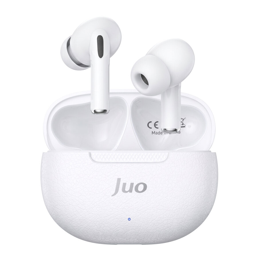 Juo JT1 Bluetooth 6.0 TWS Kablosuz Kulak İçi Kulaklık 20 Saat Pil Ömrü 13mm Sürücü IPX4 Beyaz - 1
