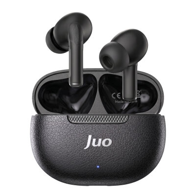 Juo JT1 Bluetooth 6.0 TWS Kablosuz Kulak İçi Kulaklık 20 Saat Pil Ömrü 13mm Sürücü IPX4 Siyah