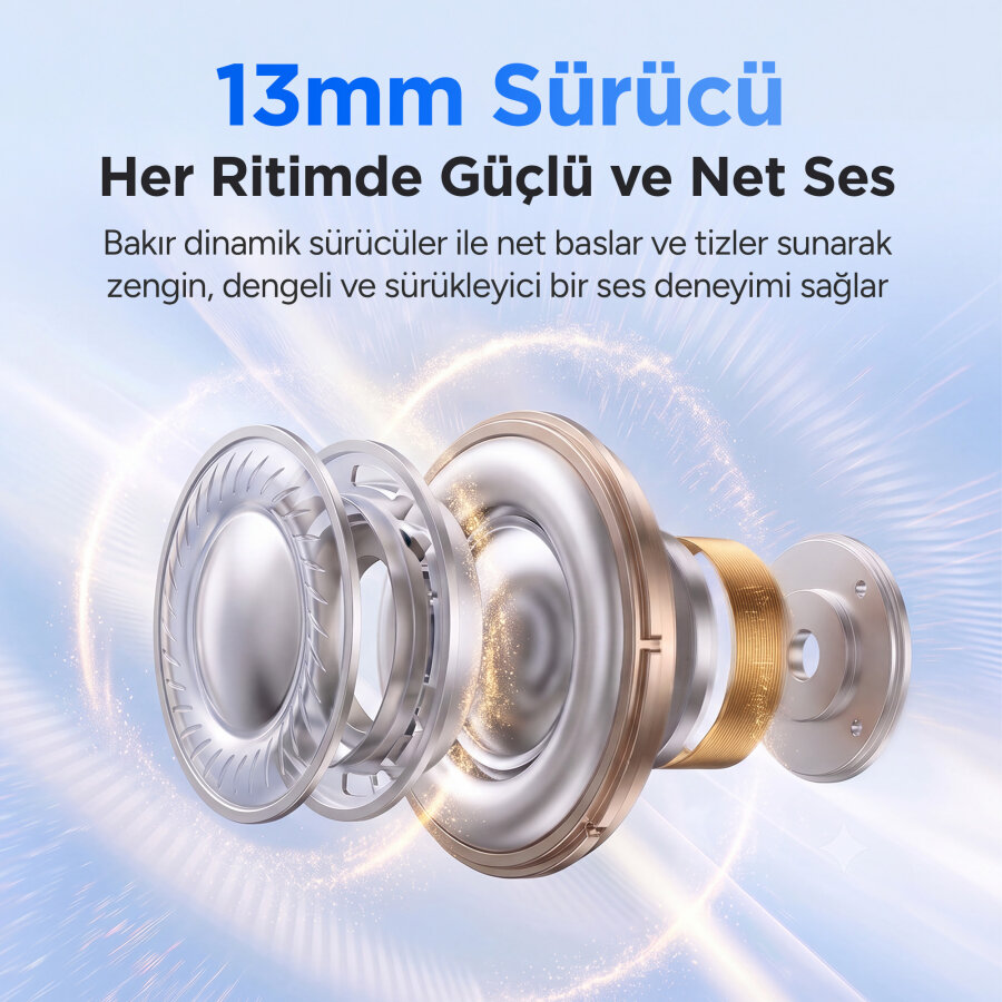Juo JT2 Bluetooth 6.0 TWS Kablosuz Kulak İçi Kulaklık 4 Mikrofonlu ANC ENC Gürültü Engelleme 13mm Sürücü Siyah - 5