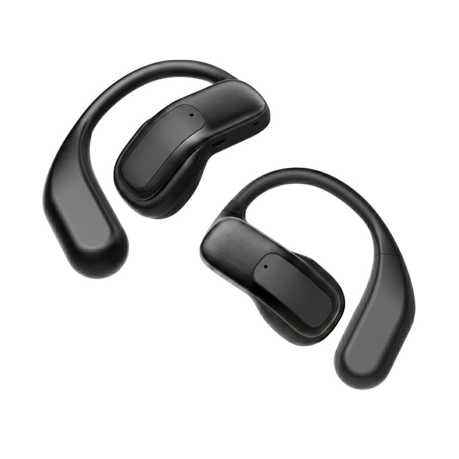 Juo JT3 Bluetooth 6.0 Open Ear OWS Kablosuz Bluetooth Kulaklık 14.2mm Sürücü Kulak Kancalı Açık Spor Kulaklığı 90 saat Pil Ömrü Siyah - 8