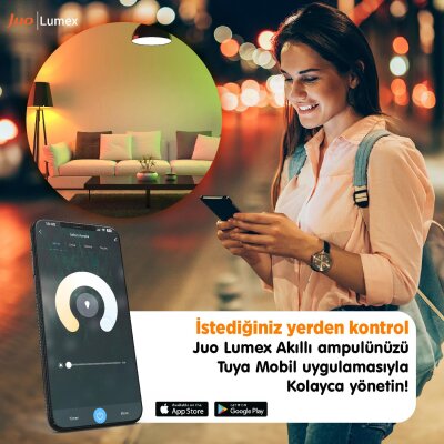 Juo Lumex Akıllı Ampul 11W Led RGB Wifi & Bluetooth - 3