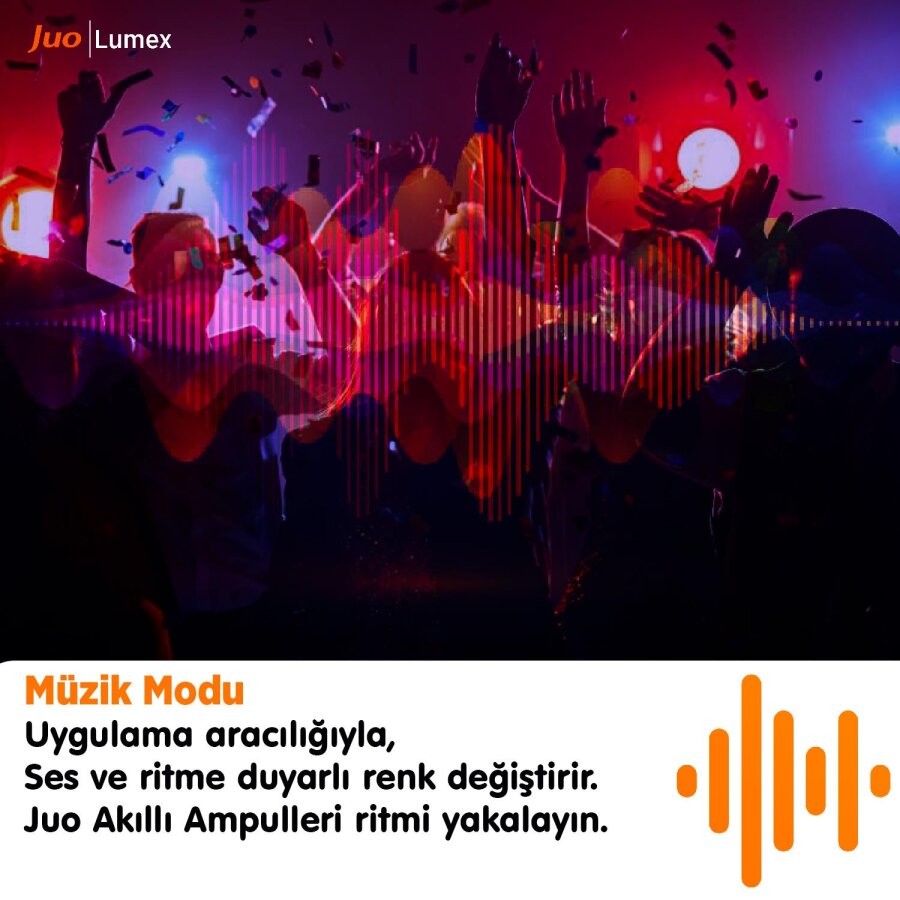 Juo Lumex Akıllı Ampul 11W Led RGB Wifi & Bluetooth - 7