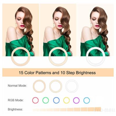 Juo MJ20 RGB Ring Light 20Cm Led Video Işığı (Ayak Dahil) - 8