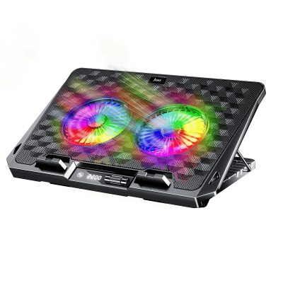 Juo Odin RGB Işıklı Gaming 2200RPM Çift Fan LED Display Laptop Notebook Soğutucu Stand