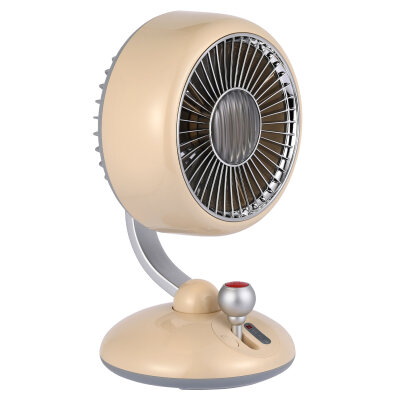 Juo Q3 Şarjlı Masaüstü Fan LED Işıklı Taşınabilir Mini Vantilatör 3 Kademeli Retro Bej