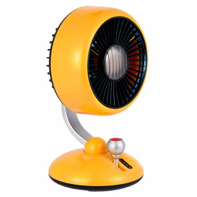 Juo Q3 Şarjlı Masaüstü Fan LED Işıklı Taşınabilir Mini Vantilatör 3 Kademeli Retro Sarı