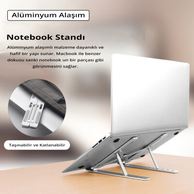 Juo Rabbit Alüminyum Portatif Notebook ve Tablet Standı - 5