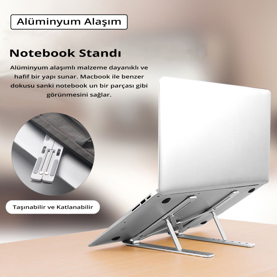 Juo Rabbit Alüminyum Portatif Notebook ve Tablet Standı - 5
