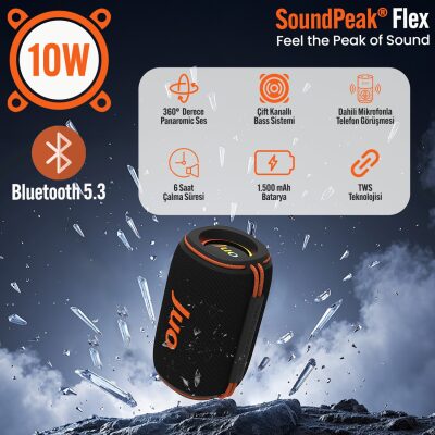 Juo SoundPeak Flex 10W RGB Bluetooth Hoparlör Kablosuz Taşınabilir Speaker - 2