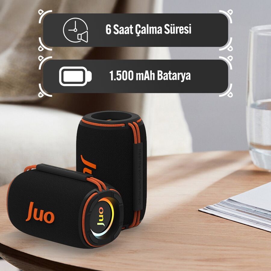 Juo SoundPeak Flex 10W RGB Bluetooth Hoparlör Kablosuz Taşınabilir Speaker - 4