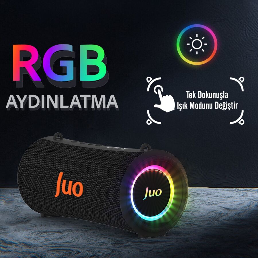 Juo SoundPeak Force 60W RGB Bluetooth Hoparlör Kablosuz Taşınabilir Speaker - 7