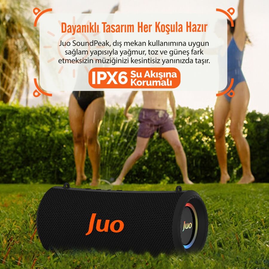 Juo SoundPeak Force 60W RGB Bluetooth Hoparlör Kablosuz Taşınabilir Speaker - 10