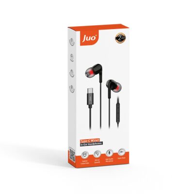 Juo Type-C Mikrofonlu Kablolu Kulak İçi Kulaklık DAC Çip Destekli ENC Gürültü Engelleme - 7