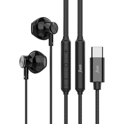 Juo Type-C Mikrofonlu Kablolu Kulak İçi Kulaklık Metal DAC Çip Destekli ENC Gürültü Engelleme