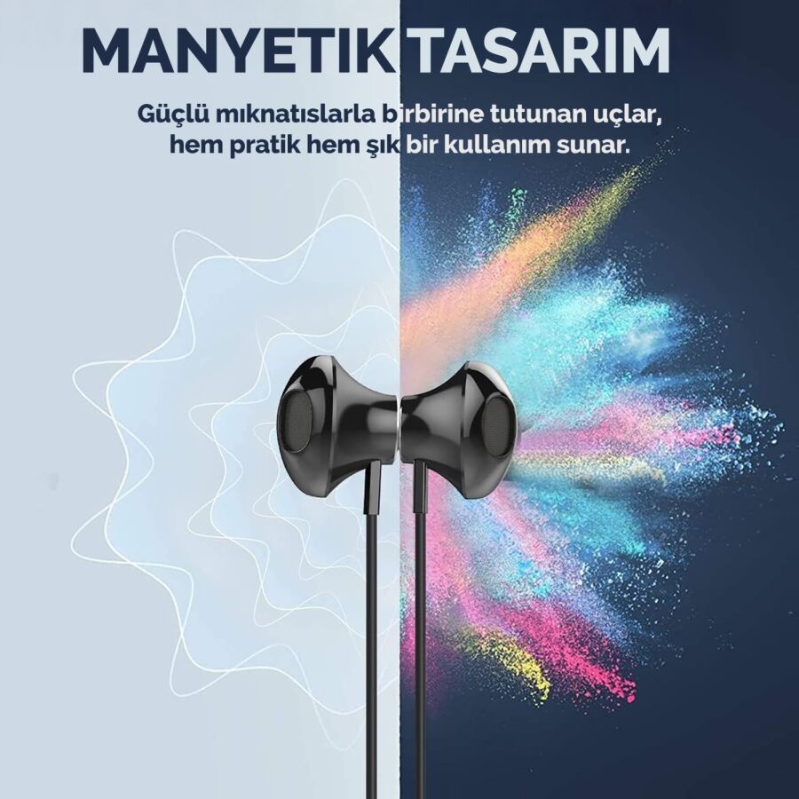 Juo Type-C Mikrofonlu Kablolu Kulak İçi Kulaklık Metal DAC Çip Destekli ENC Gürültü Engelleme - 3