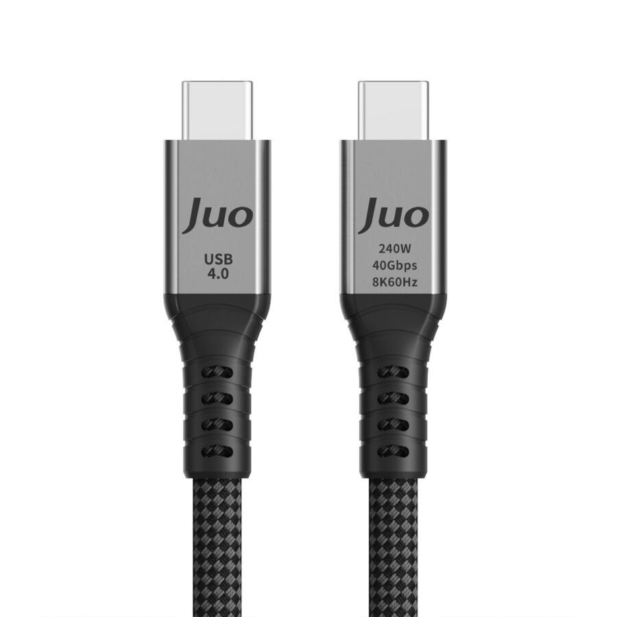 Juo USB 4.0 240W 40Gbps Thunderbolt 4 8K 60Hz USB-C Görüntü Aktarım ve Type-C Hızlı Şarj ve Data Kablosu 1 Metre - 4