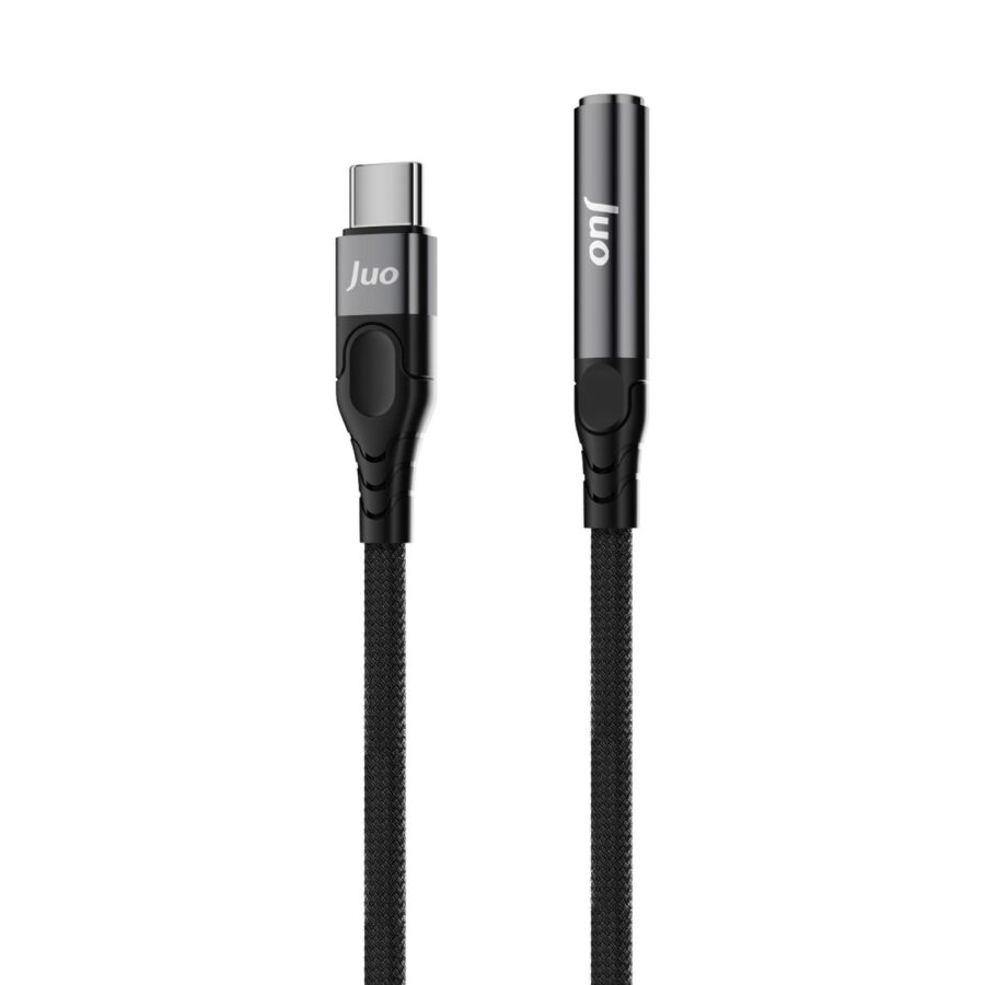 Juo USB Type-C to 3.5mm Jack Aux Kulaklık Mikrofon Çevirici Dönüştürücü Adaptör Kablo - 1