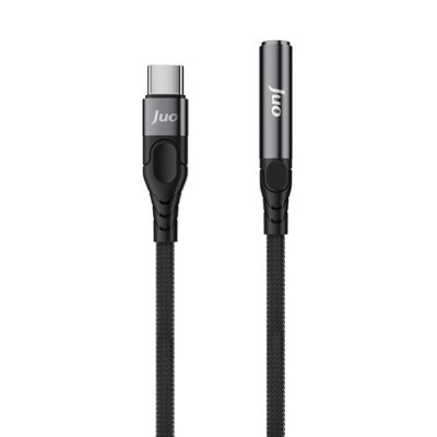 Juo USB Type-C to 3.5mm Jack Aux Kulaklık Mikrofon Çevirici Dönüştürücü Adaptör Kablo - 5