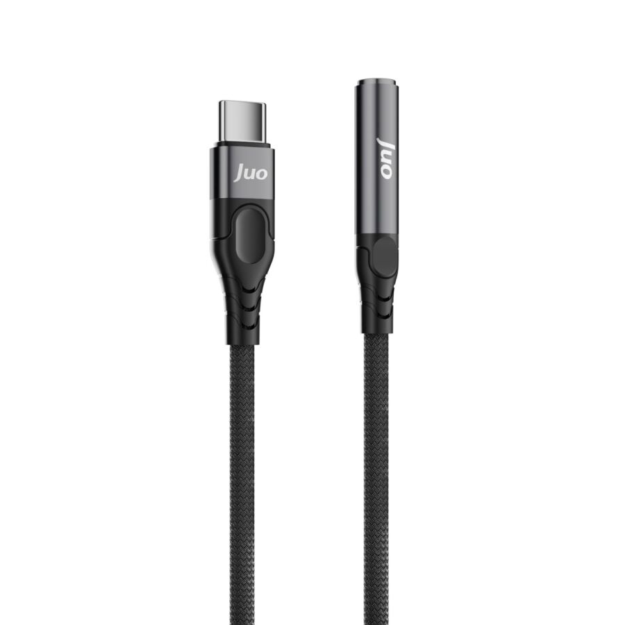 Juo USB Type-C to 3.5mm Jack Aux Kulaklık Mikrofon Çevirici Dönüştürücü Adaptör Kablo - 6