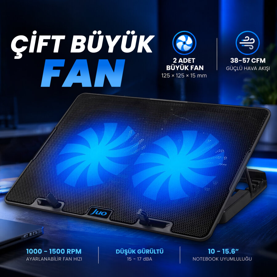Juo Windy LED Aydınlatmalı Notebook Soğutucu - 3