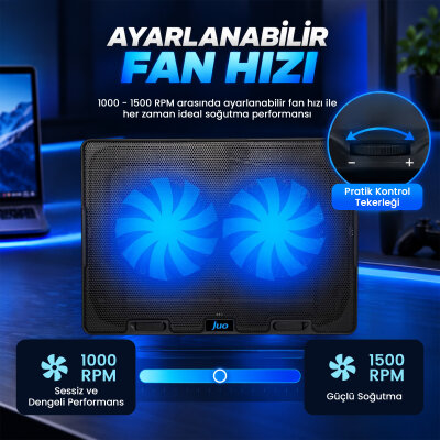 Juo Windy LED Aydınlatmalı Notebook Soğutucu - 4
