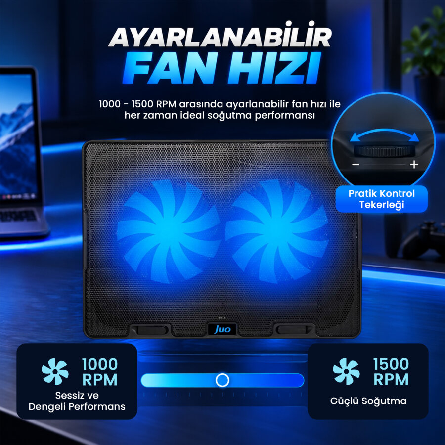 Juo Windy LED Aydınlatmalı Notebook Soğutucu - 4