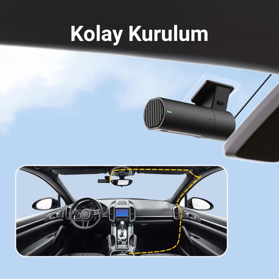 Kawa D6 3K 1620P 145° Geniş Açı Lens DSI-2 Gece Görüşlü G-Sensörlü WDR WiFi Araç Kamerası - 8