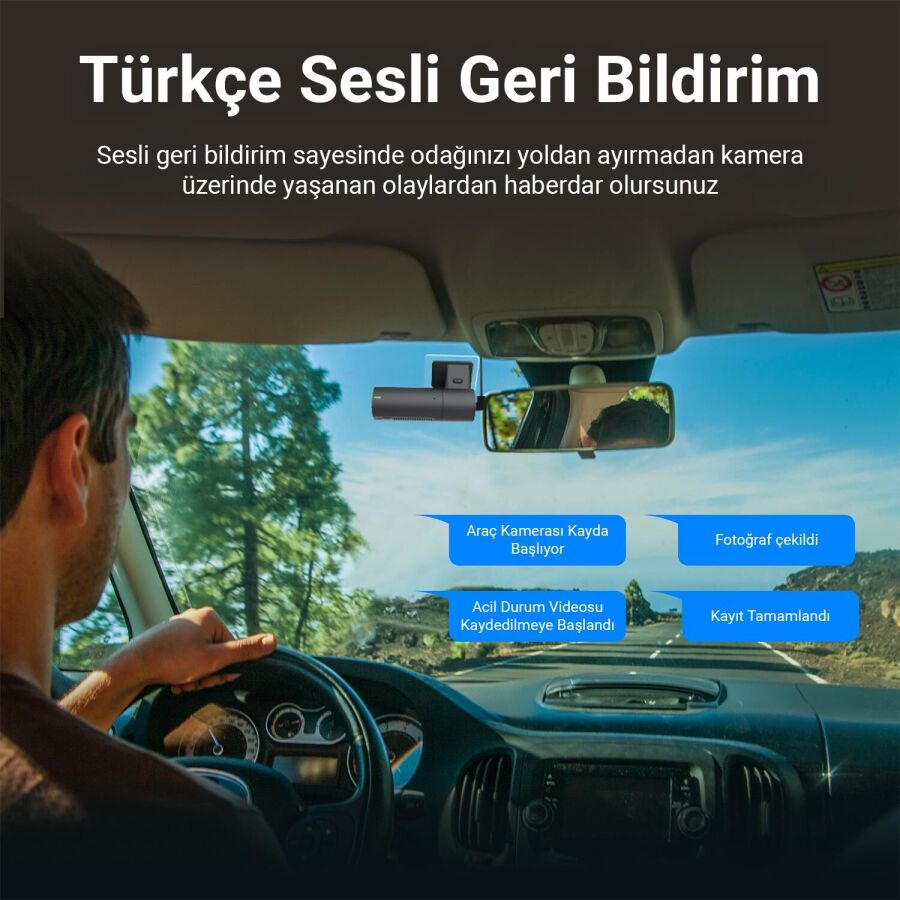 Kawa D6 3K 1620P 145° Geniş Açı Lens DSI-2 Gece Görüşlü G-Sensörlü WDR WiFi Araç Kamerası - 7