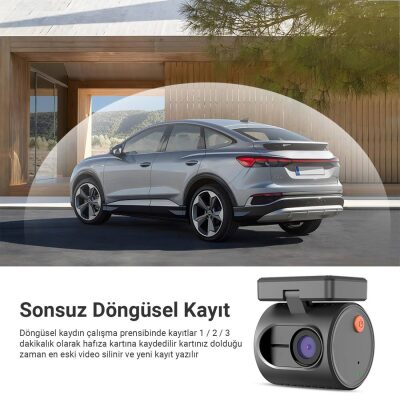 Kawa Mini 3 2K 1296P WDR 135° Geniş Açı Lens Araç Kamerası - 8