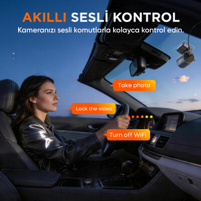 Kawa Mini 7 Pro 4K Ultra HD HDR Wi-Fi 6 GPS'li Mini Araç Kamerası - 5