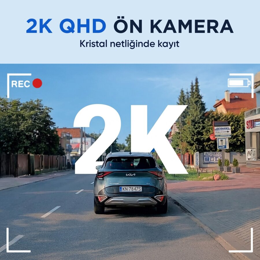 Kawa Mini ORB 2K QHD 360° Döndürülebilir Wi-Fi Gece Görüşlü Araç Kamerası - 3