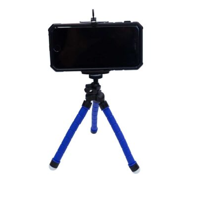 KingMa Esnek Ahtapod Tripod Telefon Tutucu Mavi - 4