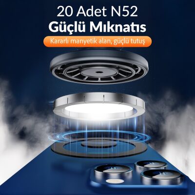 KingMa MagSafe Uyumlu Manyetik Araç içi Telefon Tutucu - 4