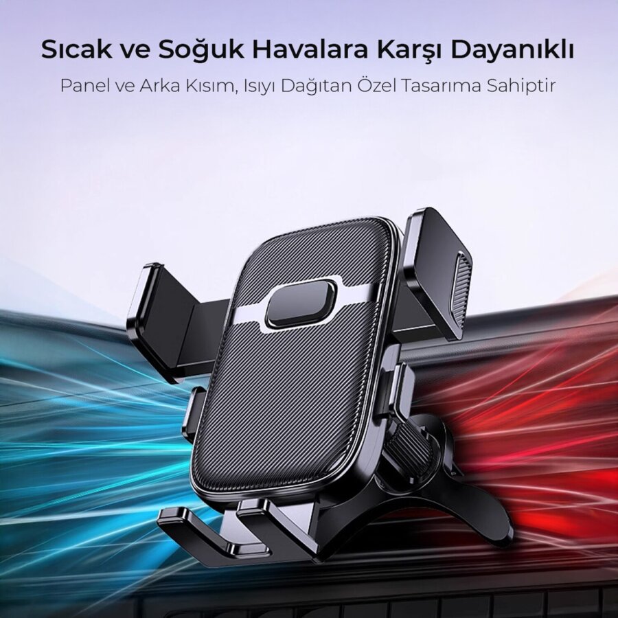 KingMa Metal Kancalı Havalandırma Destekli Araç içi Telefon Tutucu - 9