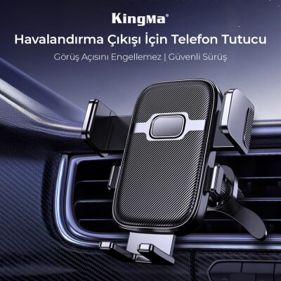 KingMa Metal Kancalı Havalandırma Destekli Araç içi Telefon Tutucu - 5