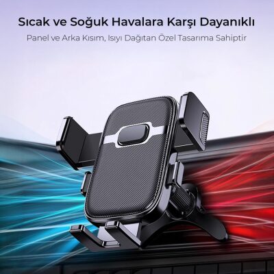 KingMa Metal Kancalı Havalandırma Destekli Araç içi Telefon Tutucu - 9